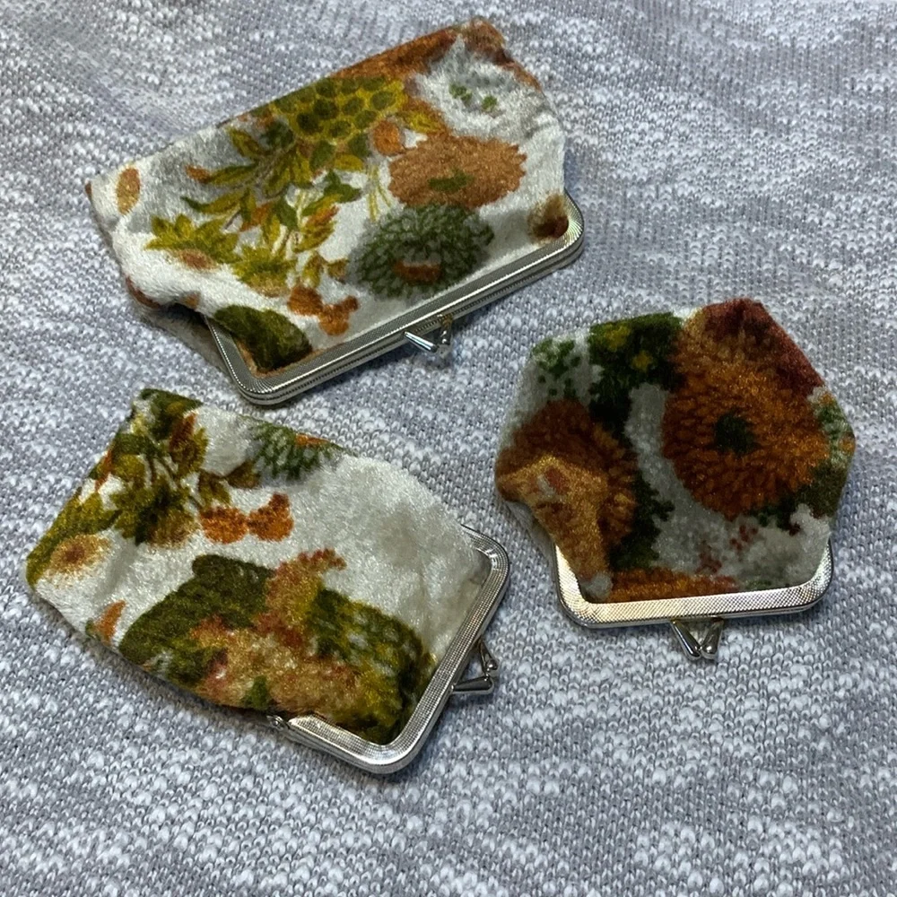 Handmade Floral Velvet Coin Purses